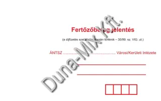 Fertőzőbeteg jelentés boríték 1